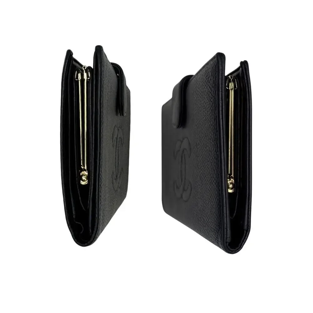 CHANEL Black Cavier CC Leather Long Wallet - Picture 6 of 10